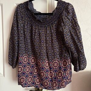 Boho Women's Wide Neck Top